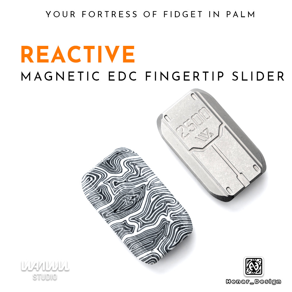 WANWU REACTIVE  Metal EDC Fidget Slider | Adult Stress Relief Fidget Toy | Haptic Mechanical Push Card