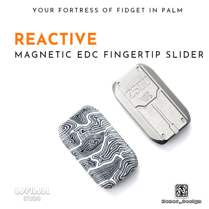 WANWU REACTIVE  Metal EDC Fidget Slider | Adult Stress Relief Fidget Toy | Haptic Mechanical Push Card