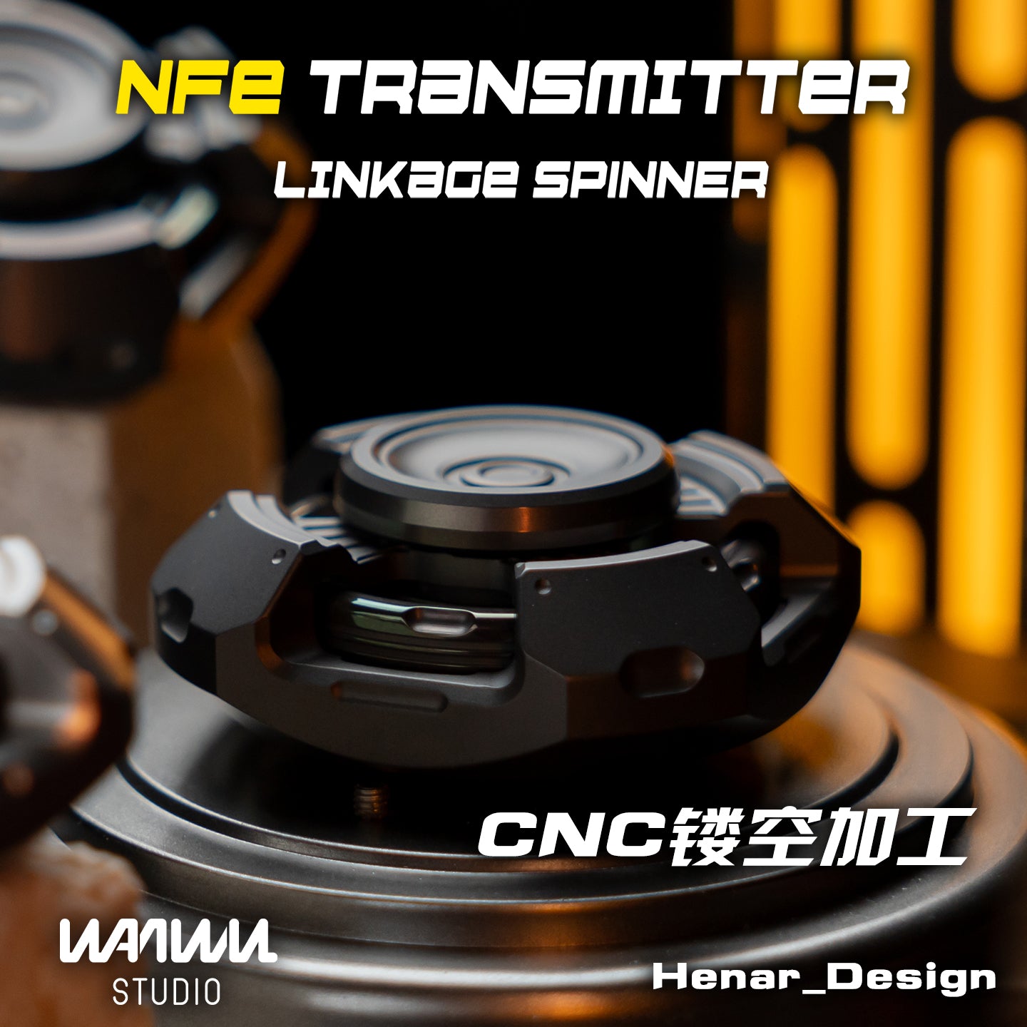 WANWU NFE TRANSMITTER Metal EDC Fidget Slider | Adult Stress Relief Fidget Toy | Haptic Mechanical Push Card