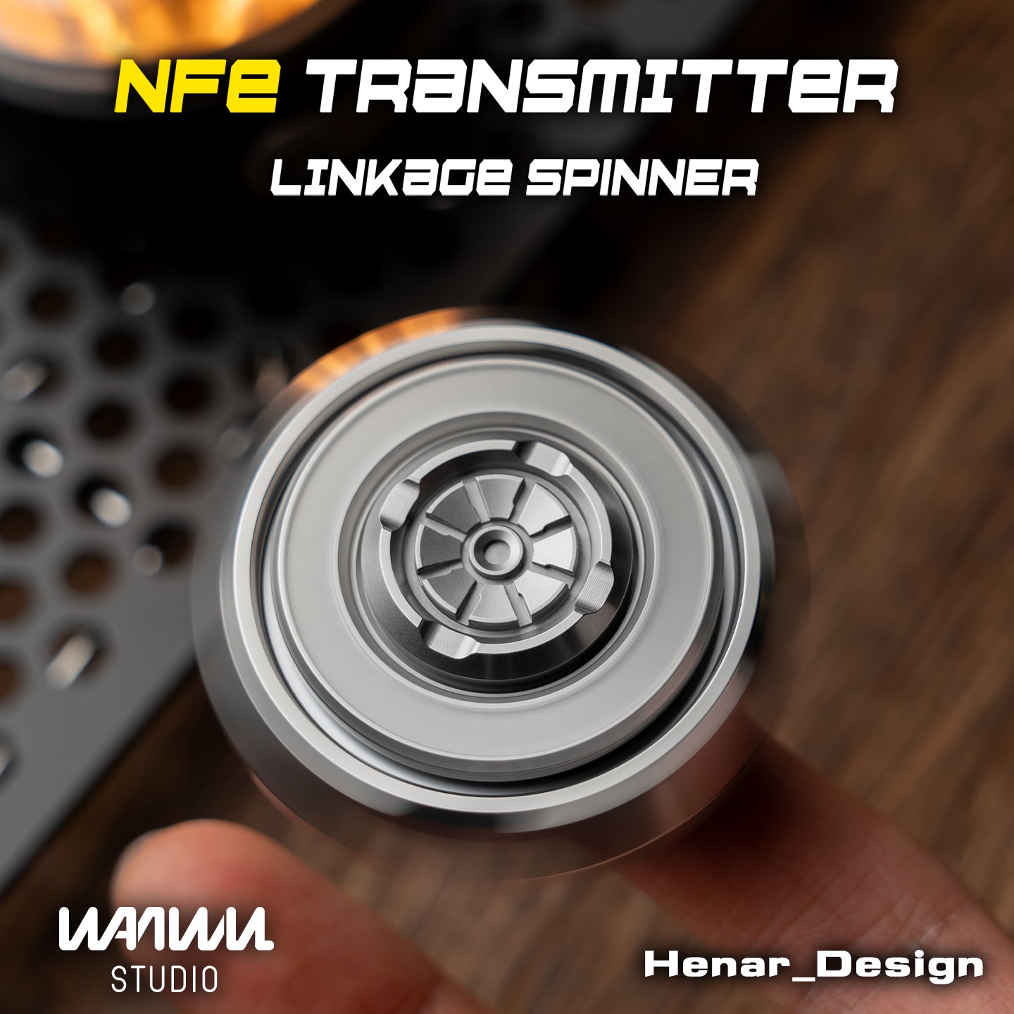 WANWU NFE TRANSMITTER Metal EDC Fidget Slider | Adult Stress Relief Fidget Toy | Haptic Mechanical Push Card