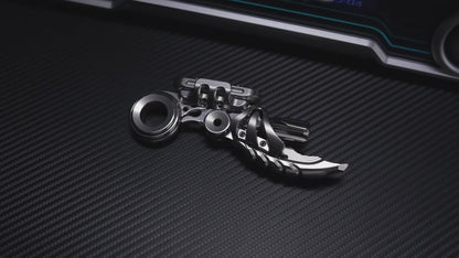 WANWU EXOSKELETON Metal EDC Fidget Slider | Adult Stress Relief Fidget Toy | Haptic Mechanical Push Card