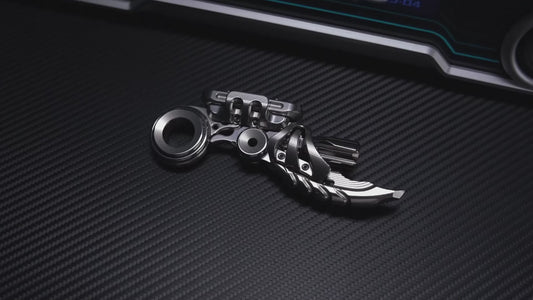 WANWU EXOSKELETON Metal EDC Fidget Slider | Adult Stress Relief Fidget Toy | Haptic Mechanical Push Card