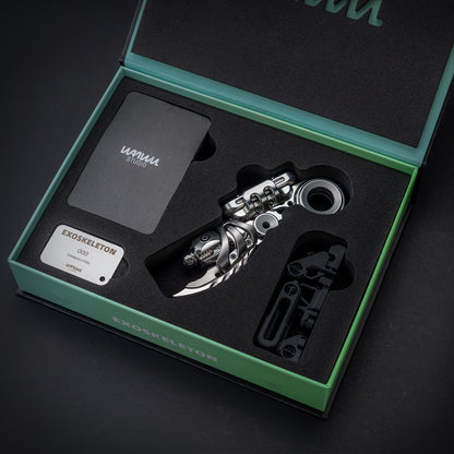 WANWU EXOSKELETON Metal EDC Fidget Slider | Adult Stress Relief Fidget Toy | Haptic Mechanical Push Card
